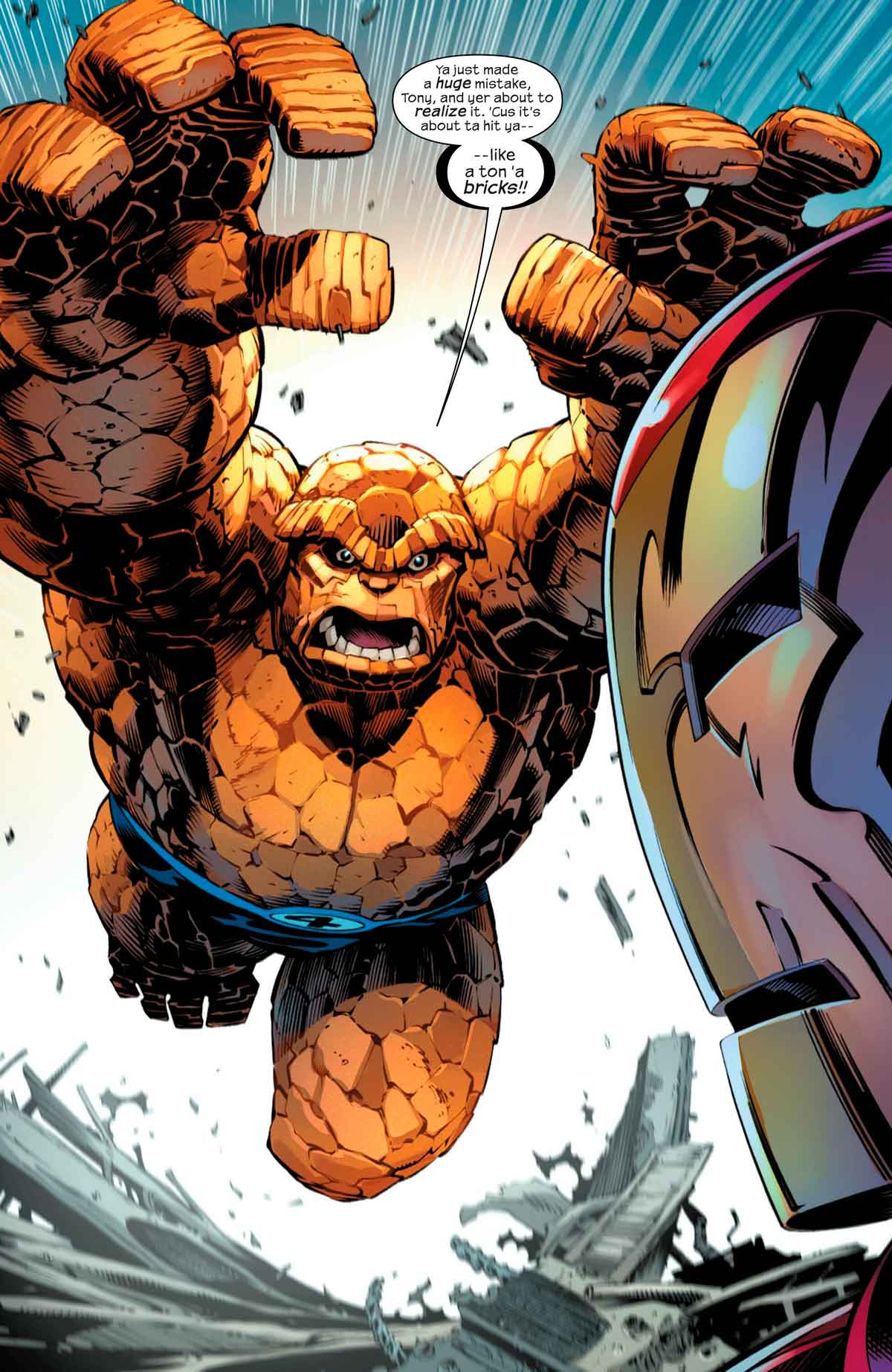 marvel all on one la cosa iron man