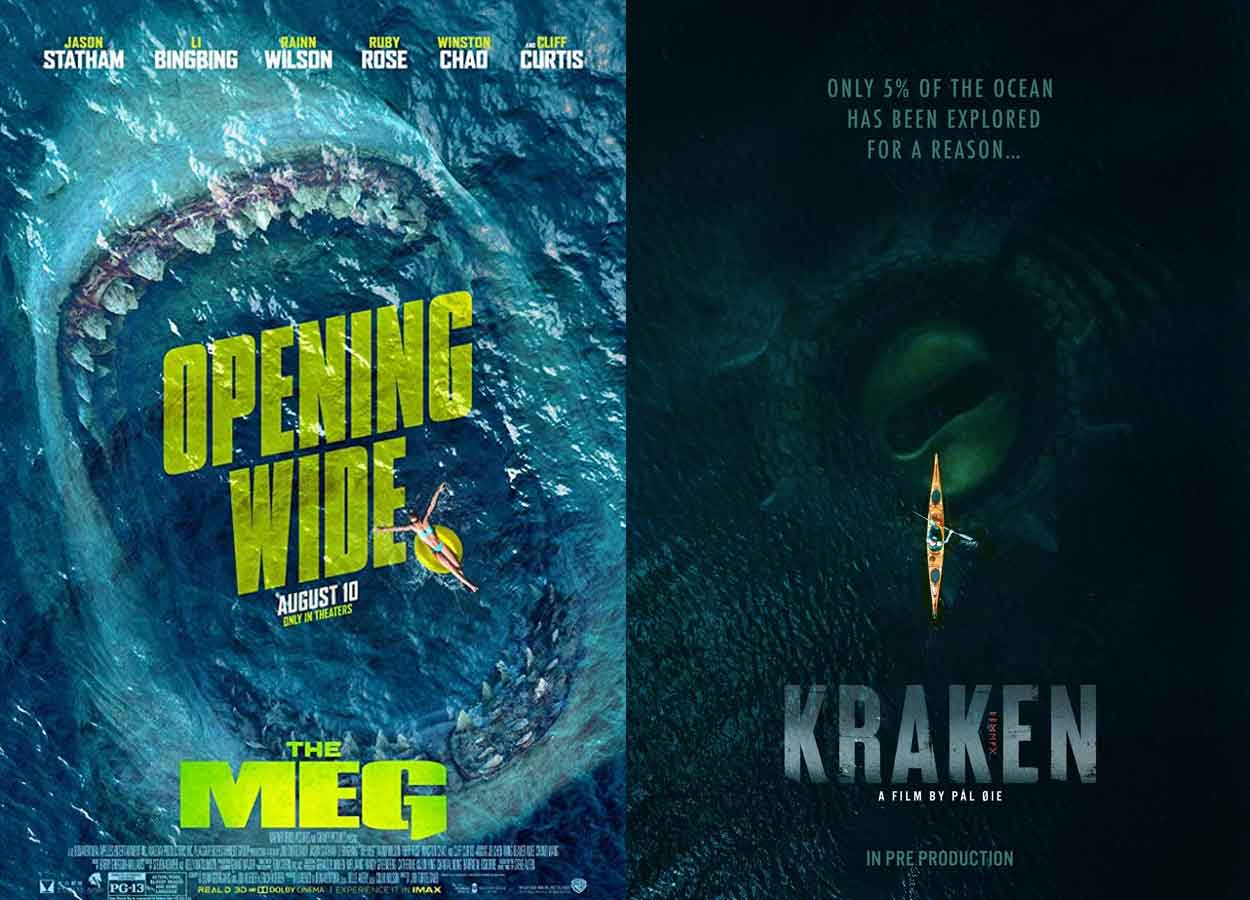 megalodón y kraken película de ciencia ficción