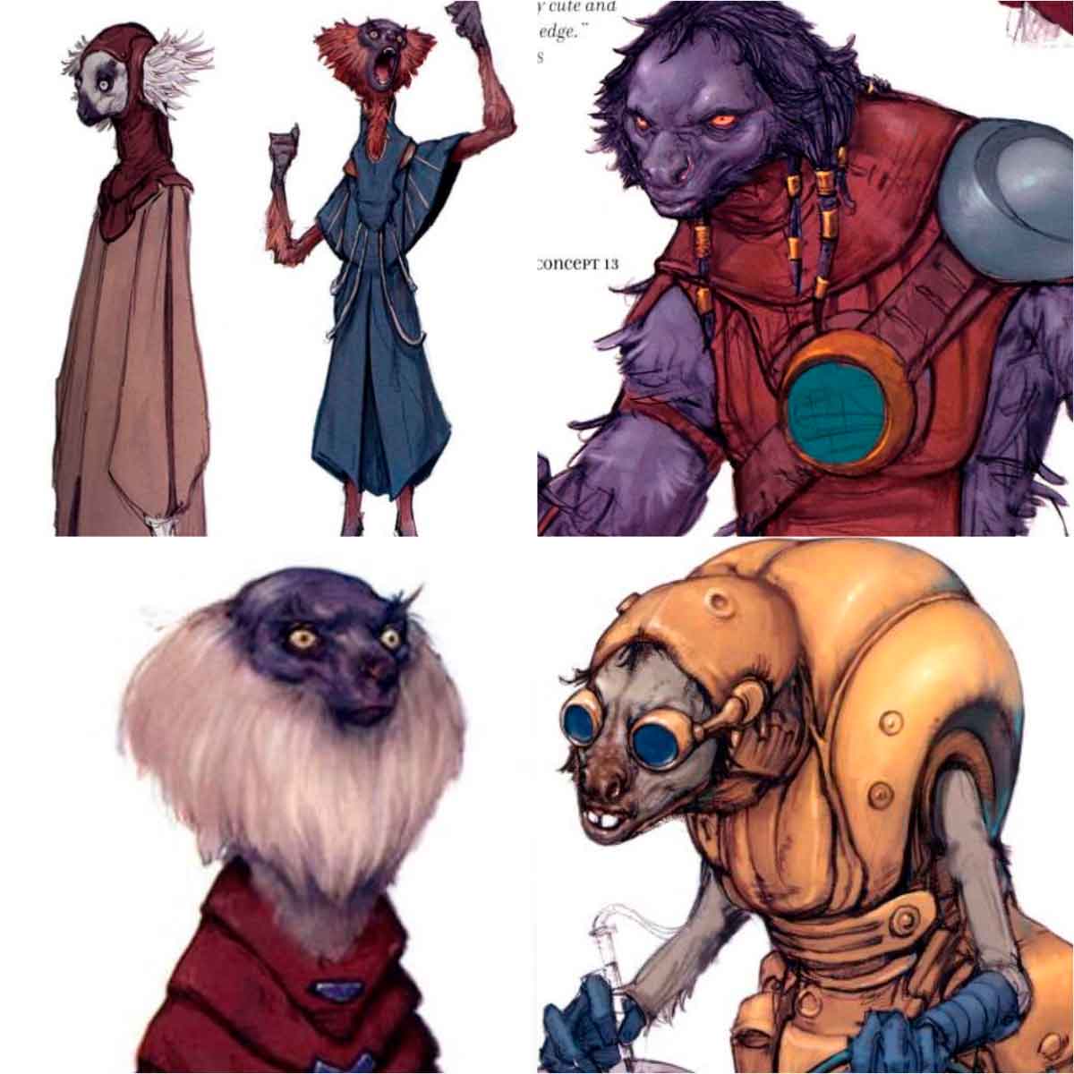 Star Wars revela los extraños diseños de Darth Vader y alienígenas que nunca vimos en pantalla