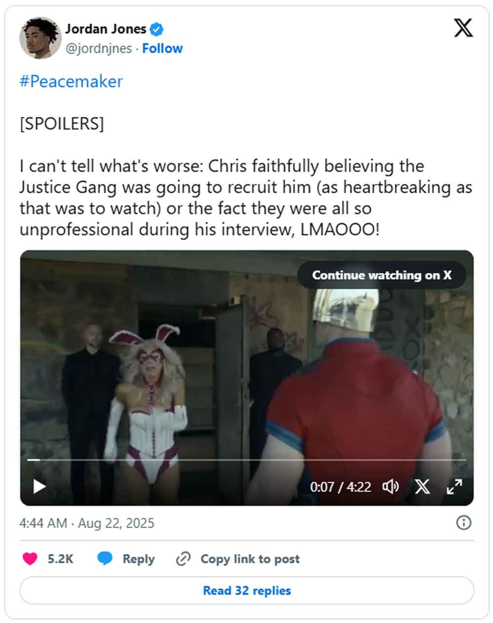 White Rabbit en Peacemaker