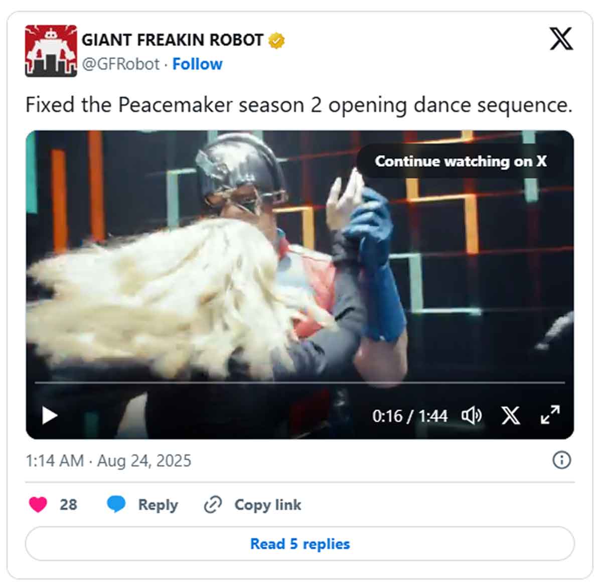 intro Peacemaker mejorada