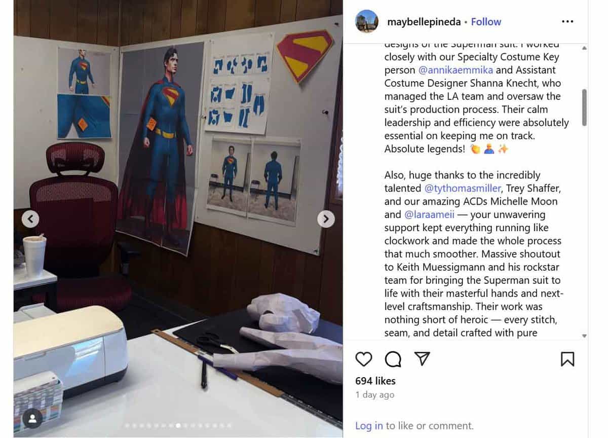 look de superman (2025) sin calzoncillos rojos