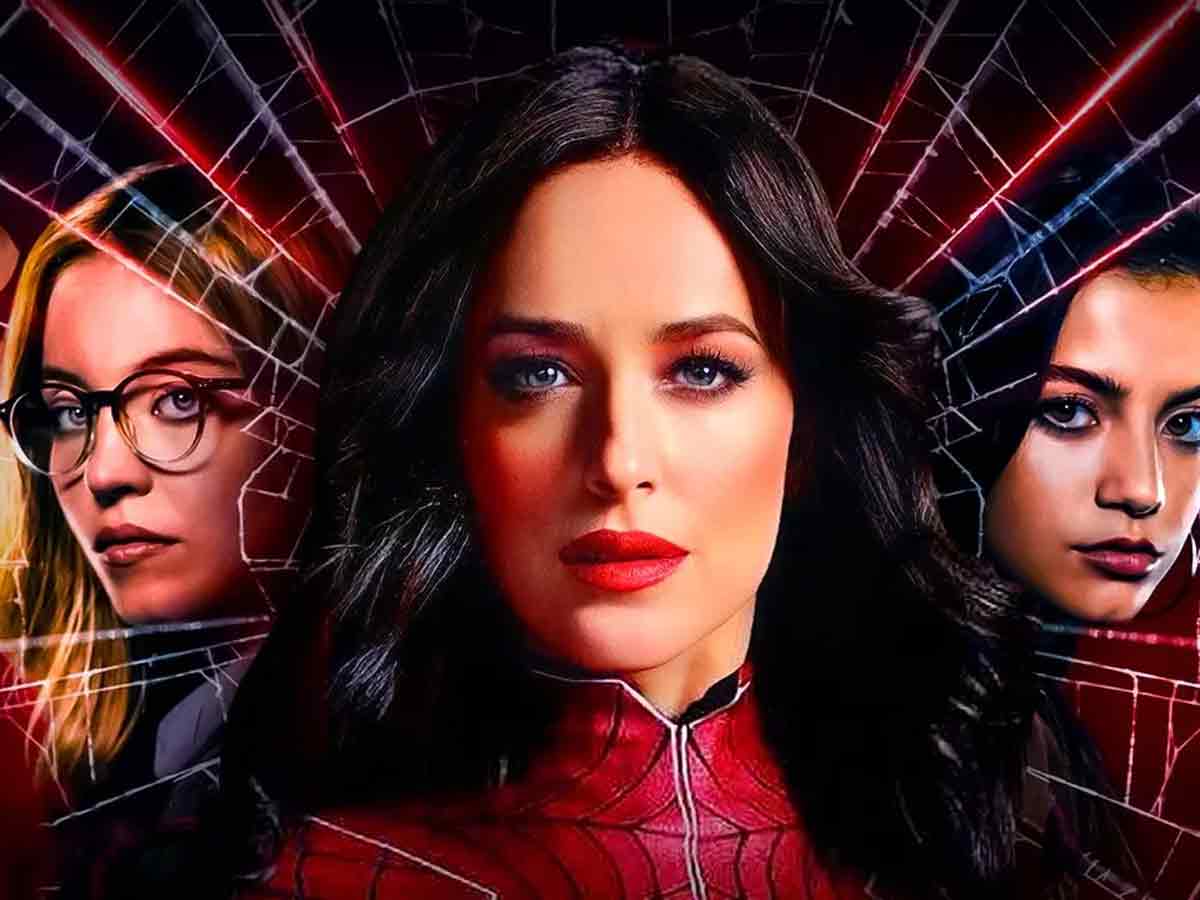 imagen promocional con dakota johnson en el centro de madame web
