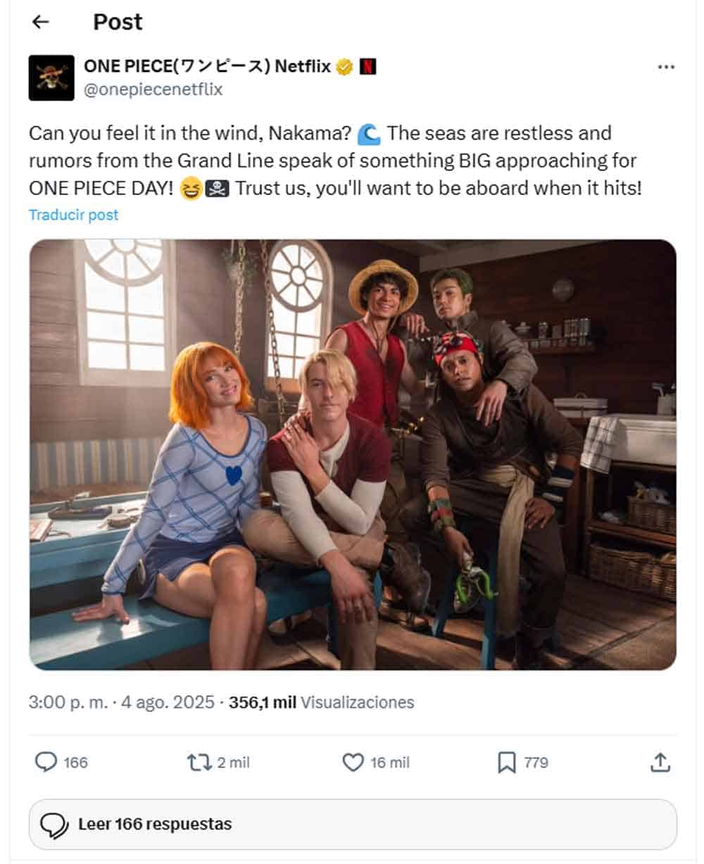 Primera imagen del look de los protagonista de One Piece temporada 2 protagonista de one piece temporada 2