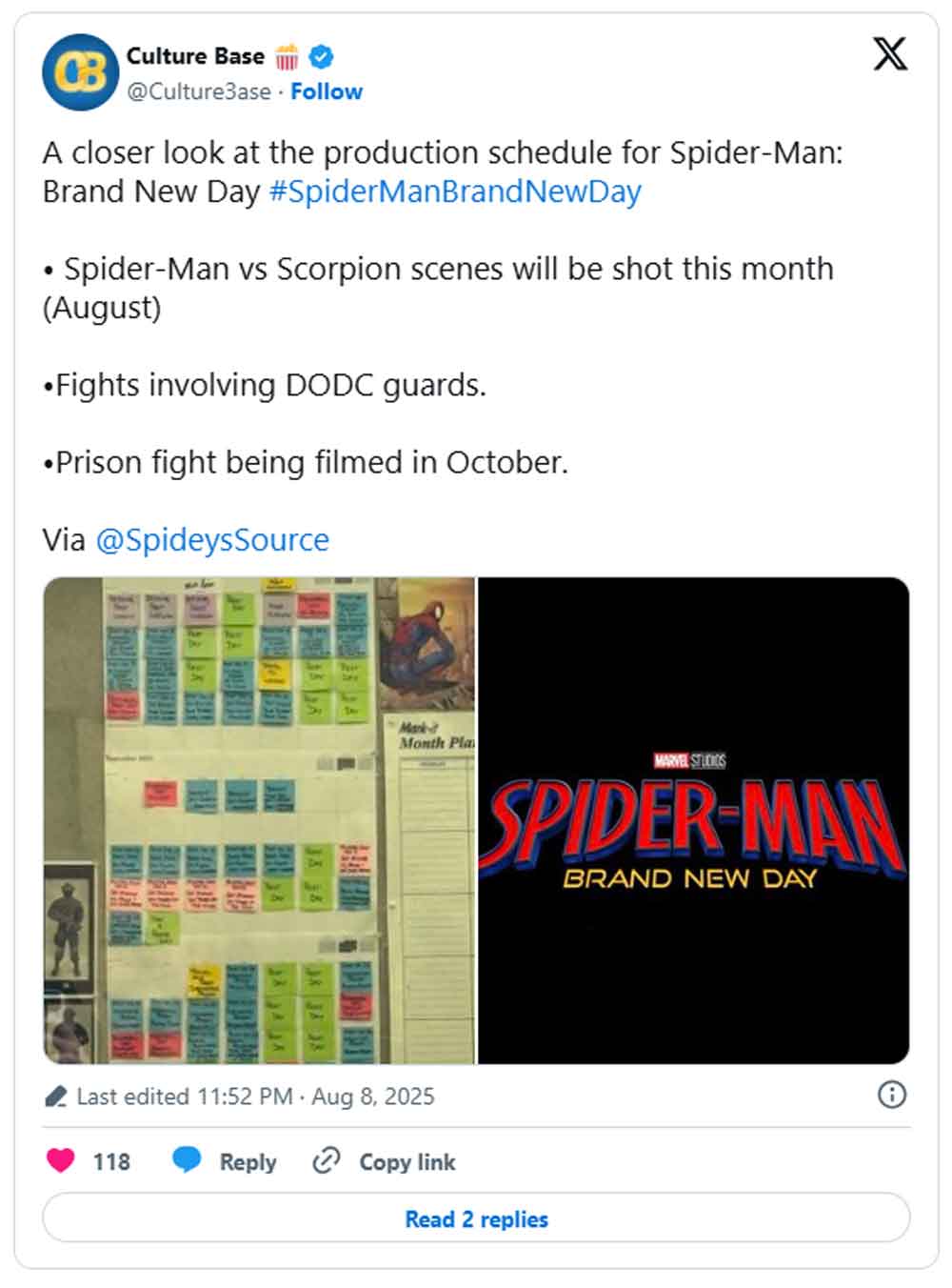 Unidad de vestuario de Spider-Man 4