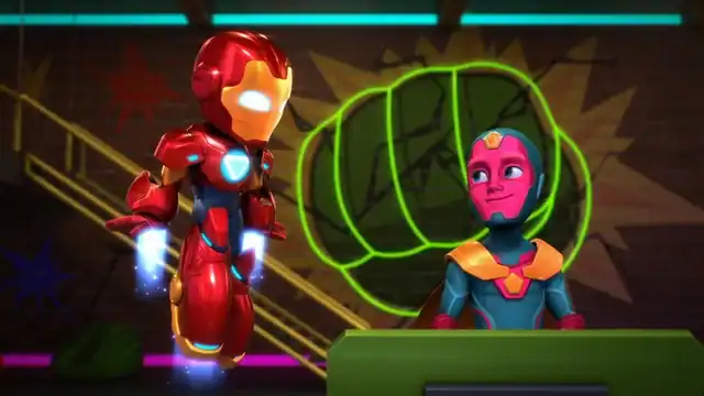 vision en iron man and his awesome friends