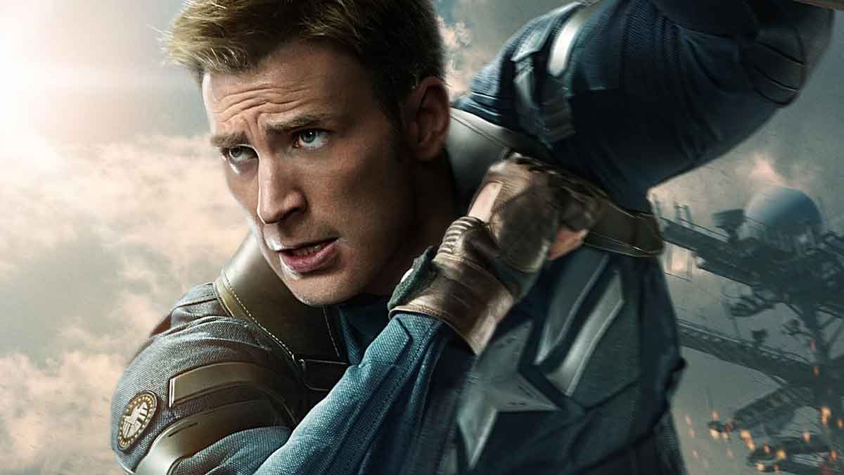 Chris Evans con el físico de Capitán América