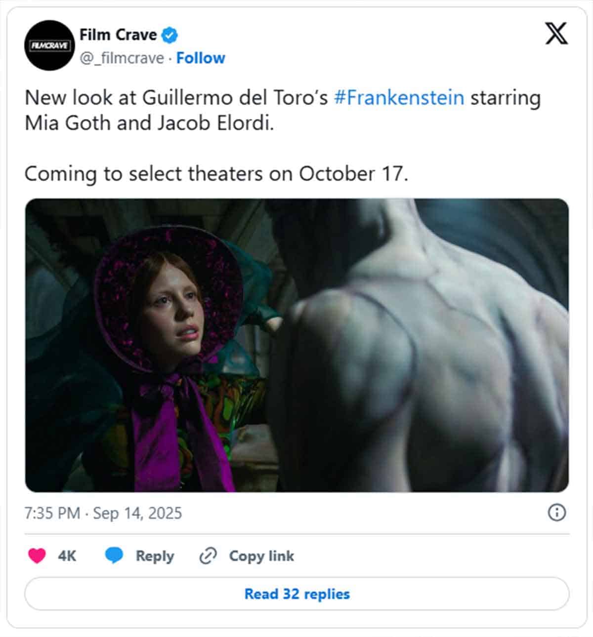 jacob elordi como frankenstein