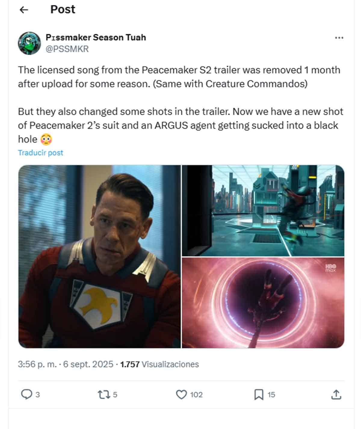 Peacemaker tiene una conexión con Superman