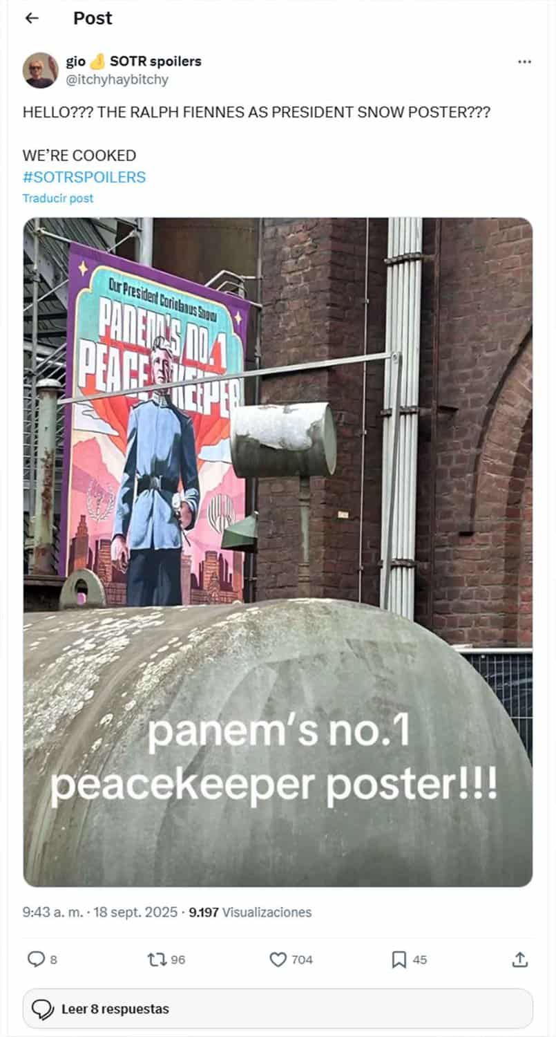 primera imagen del presidente snow de los juegos del hambre (2026)