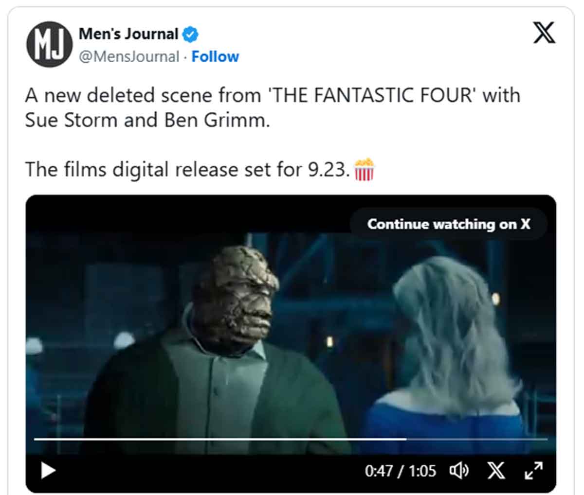 los cuatro fantásticos: primeros pasos escena eliminada online