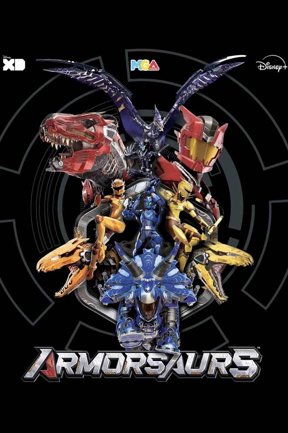 serie de dinosaurios con armadura de disney+