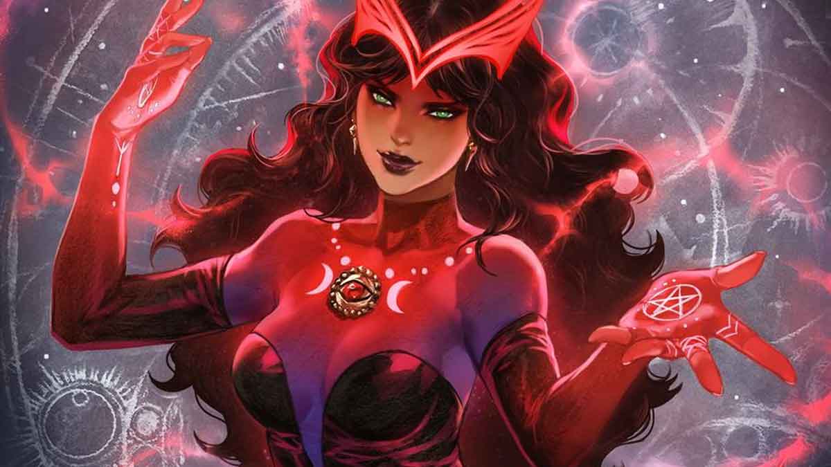 wanda maximoff y bruja escarlata en marvel comics