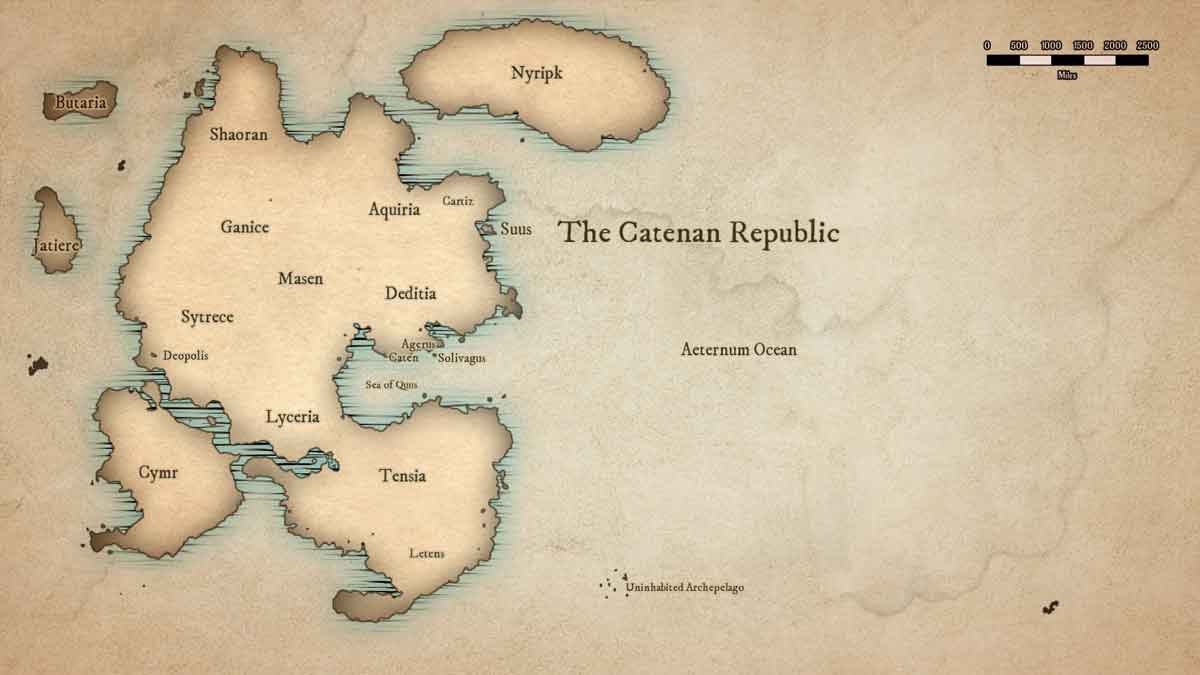 Catenan Republic map