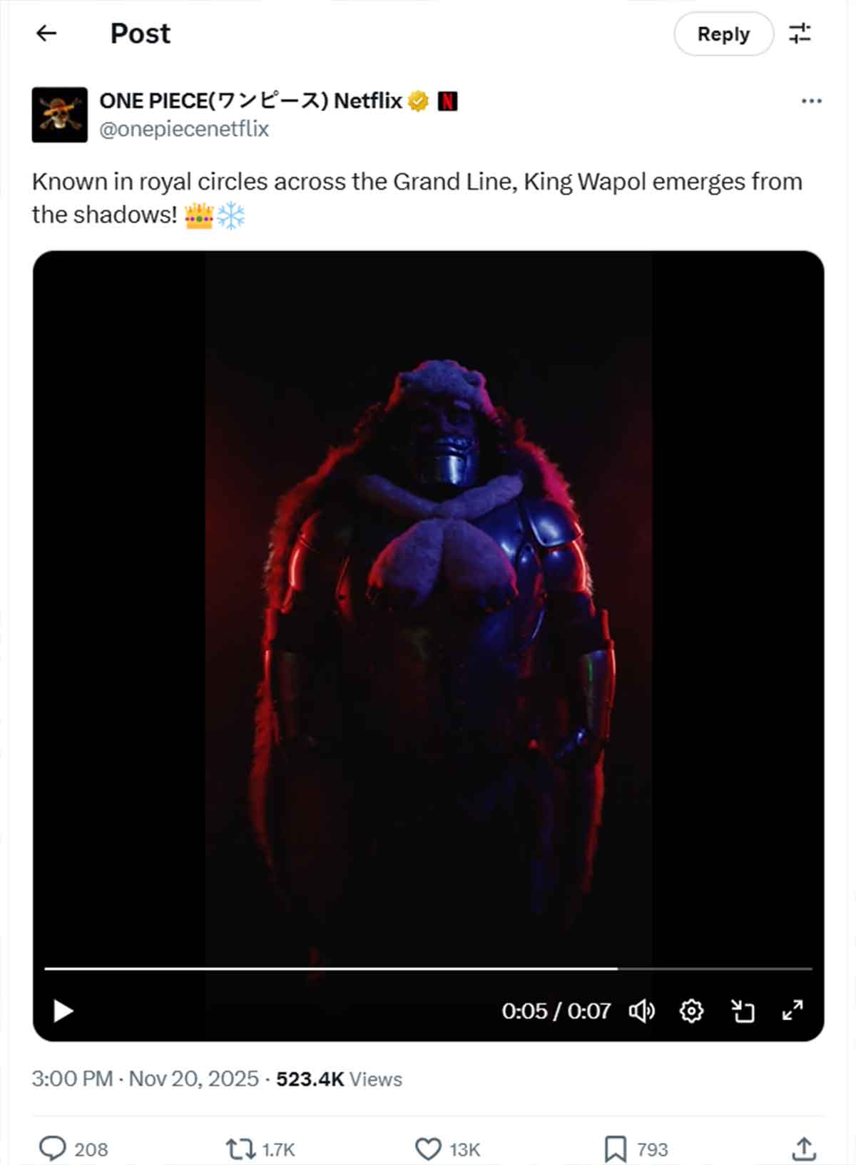 King Wapol One Piece