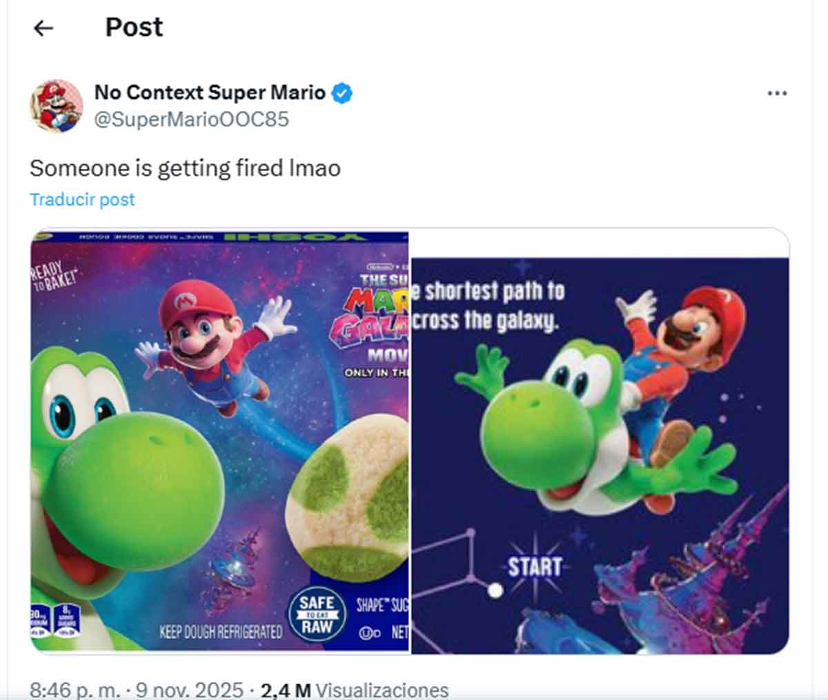 Primera imagen de Yoshi en Super Mario Galaxy: La película (2026)