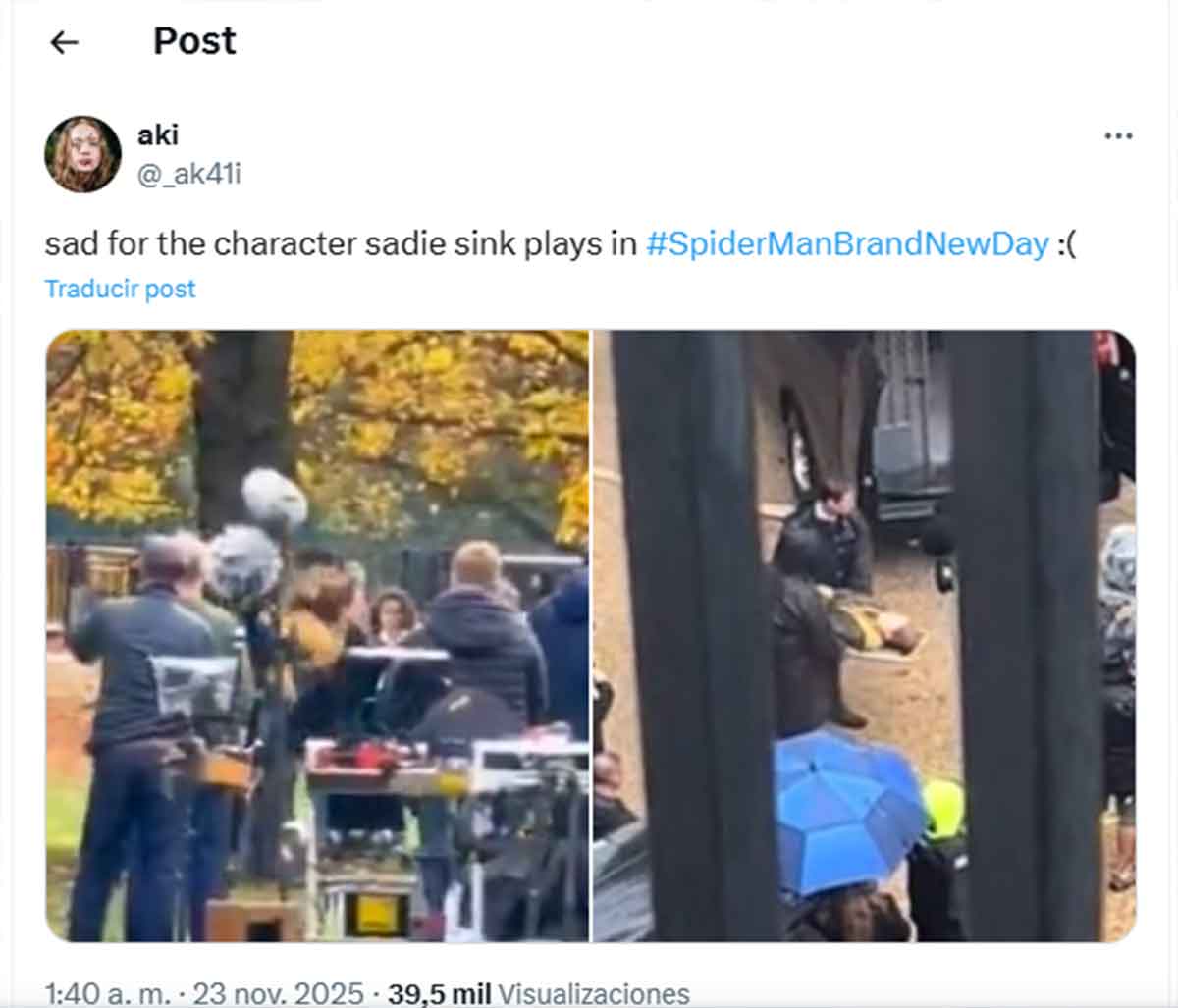 Sadie Sink en Spider-Man 4