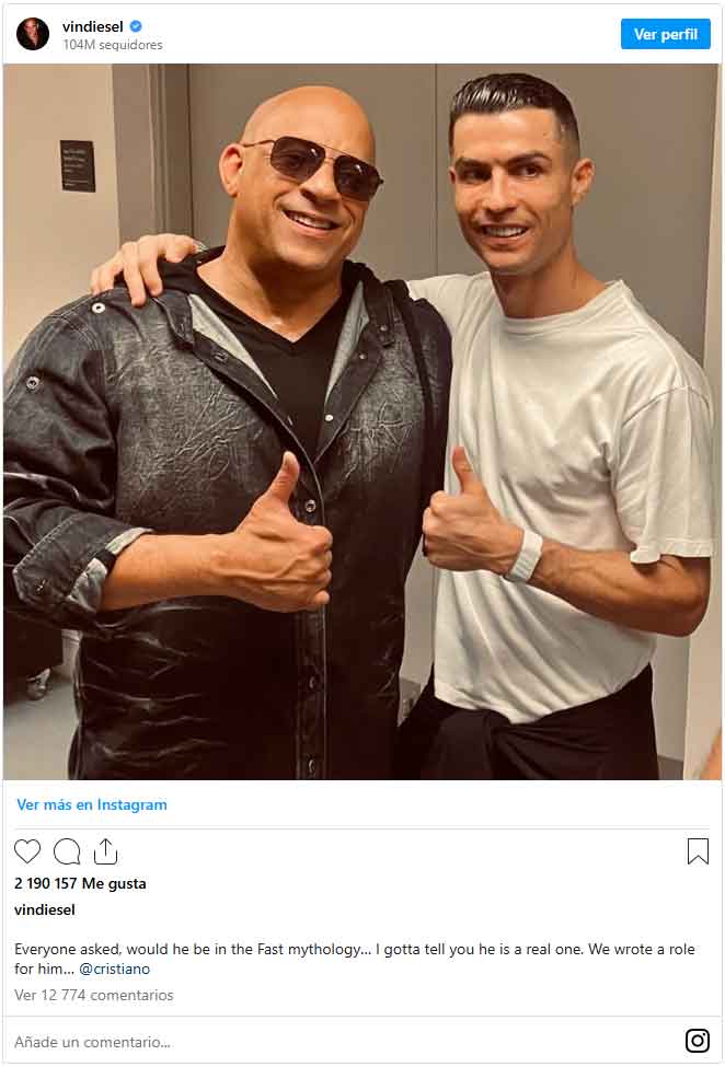 Cristiano Ronaldo podría unirse a la saga Fast and Furious cristiano ronaldo podría unirse a la saga fast and furious