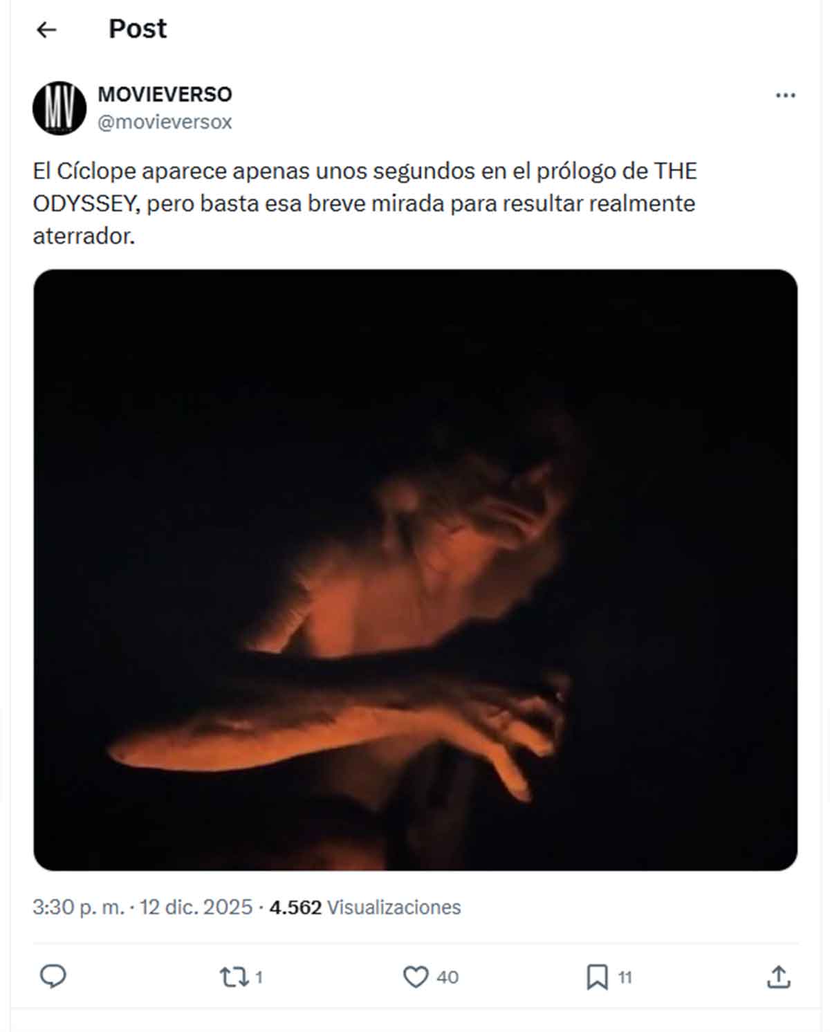 Primera imagen del cíclope Polifemo de La Odisea (2026) primera imagen del cíclope polifemo de la odisea (2026)