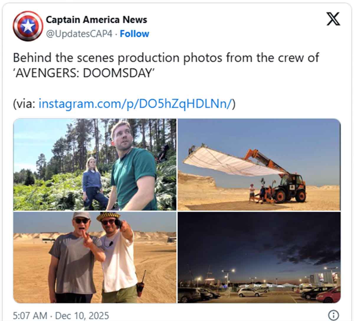 Primera imagen de los lugares de rodaje de Vengadores: Doomsday rodaje vengadores doomsday