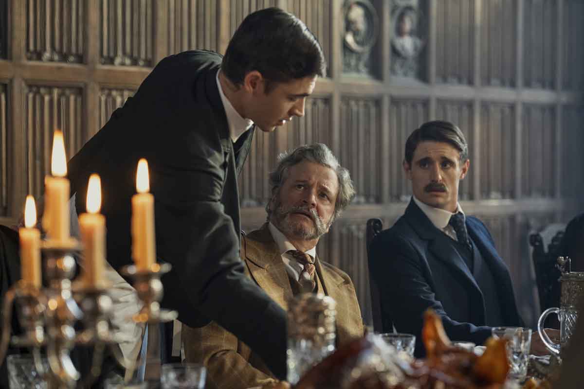 Primera imágenes del Sherlock Holmes adolescente de Guy Ritchie hero fiennes tiffin, colin firth, dónal finn. photo credit: dan smith/prime