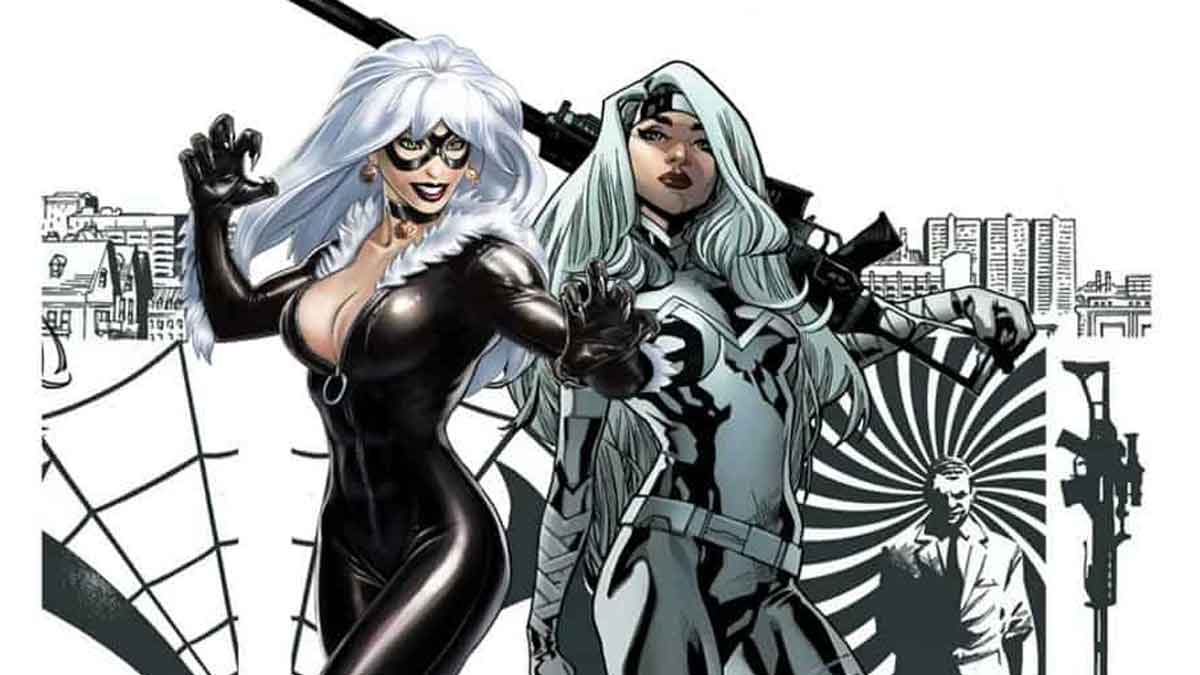 black cat and silver sable