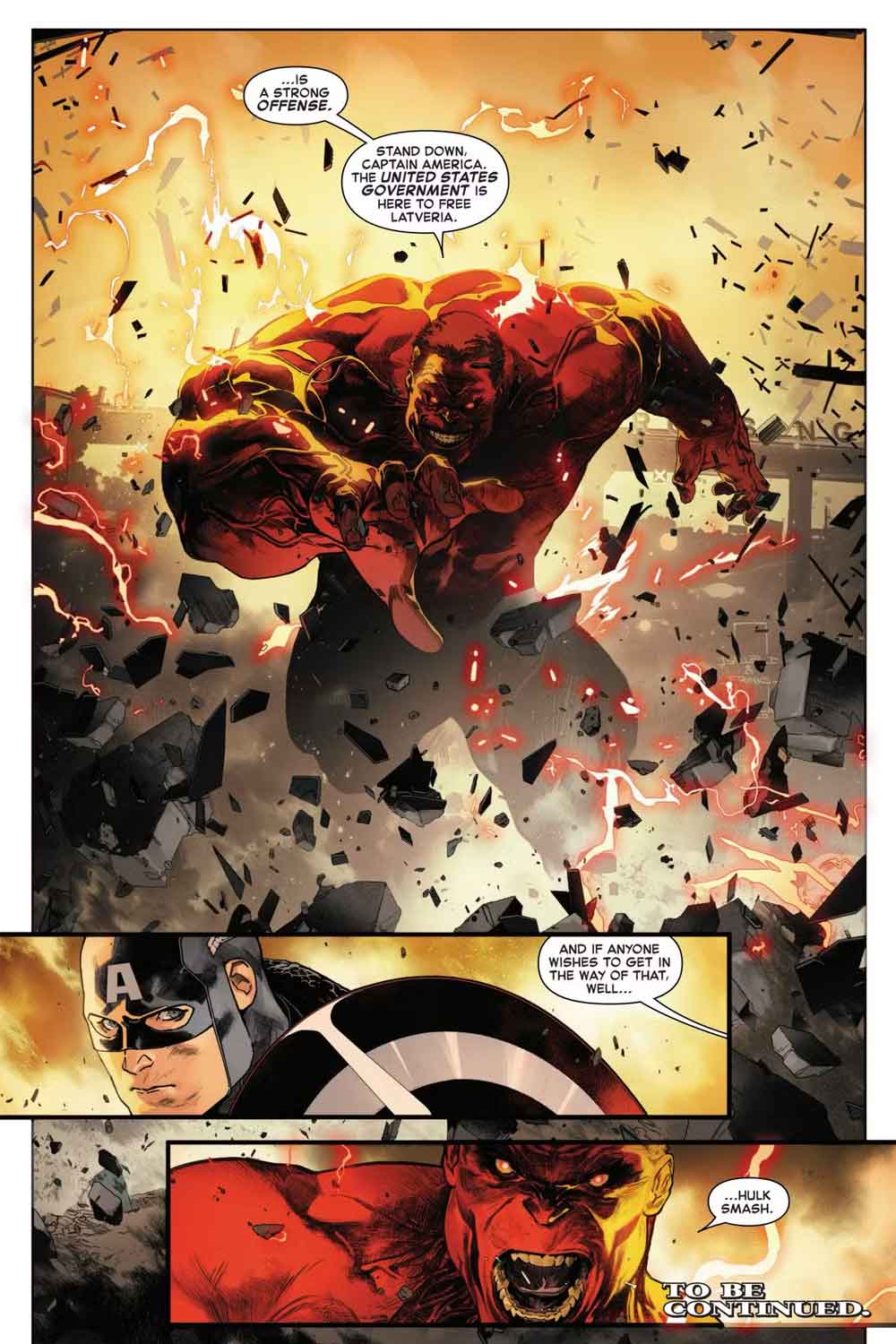 captain america #6 capitán américa y red hulk