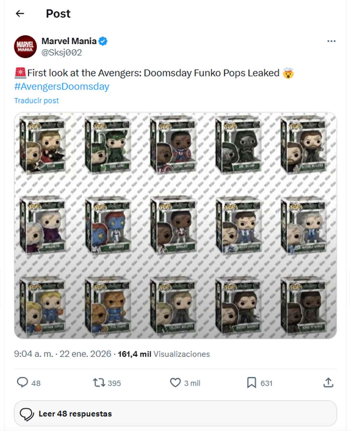 Funko Pop hace SPOILERS de Vengadores: Doomsday funko pop de vengadores: doomsday