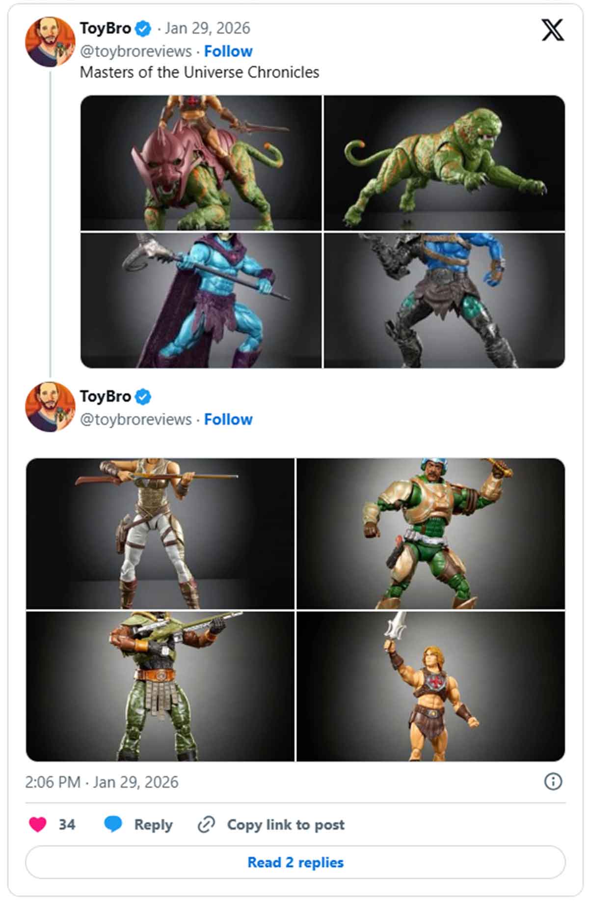 Primera imagen de la figura de acción de Battle Cat de Masters of the Universe (2026) he-man action figure