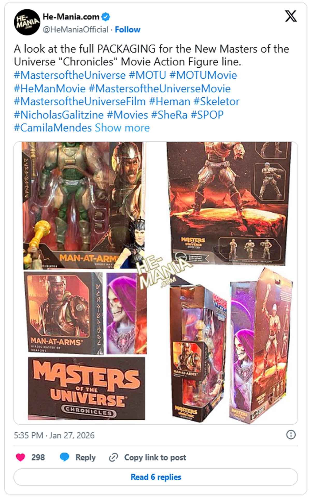 primera imagen de las figuras de acción de masters of the universe (2026)