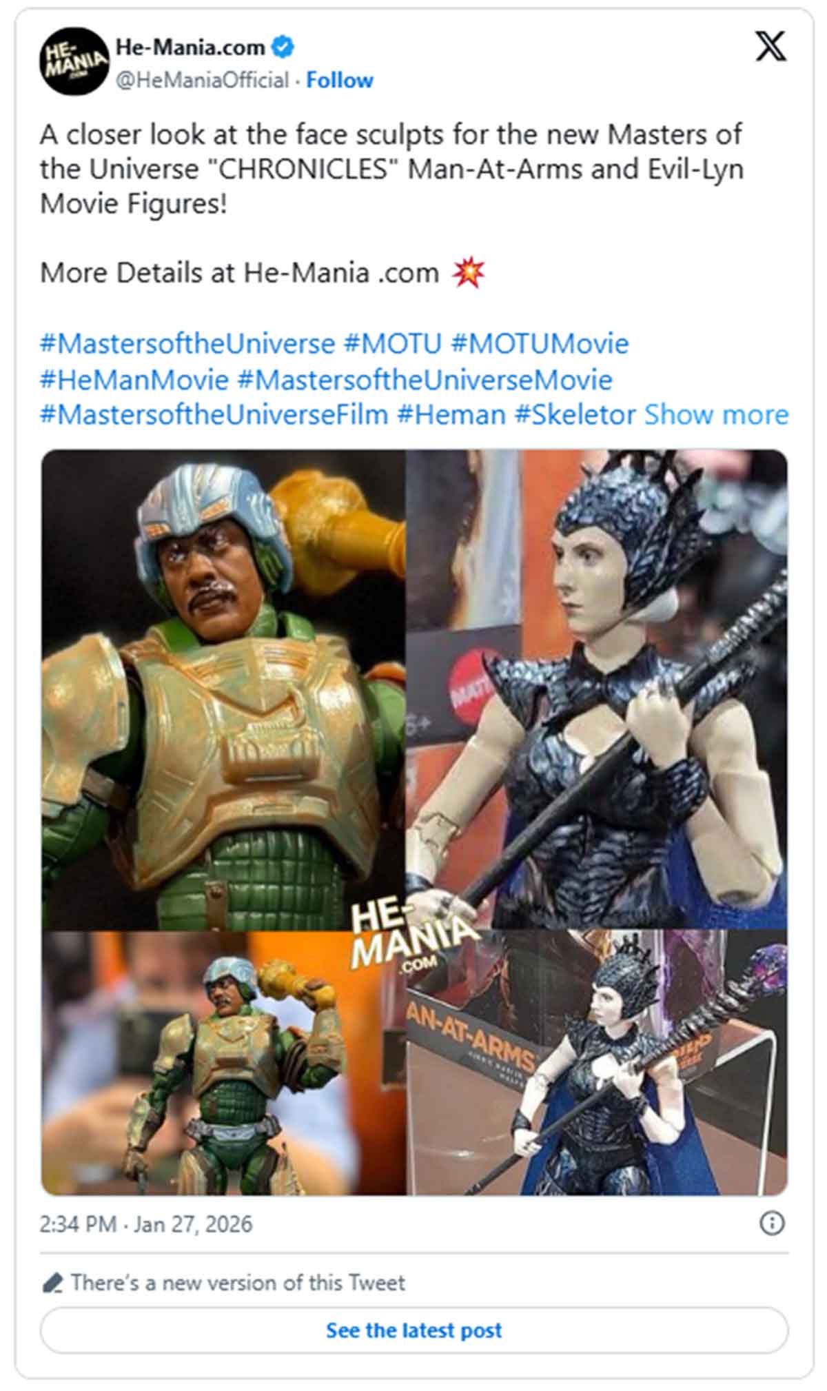 primera imagen de las figuras de acción de masters of the universe (2026)