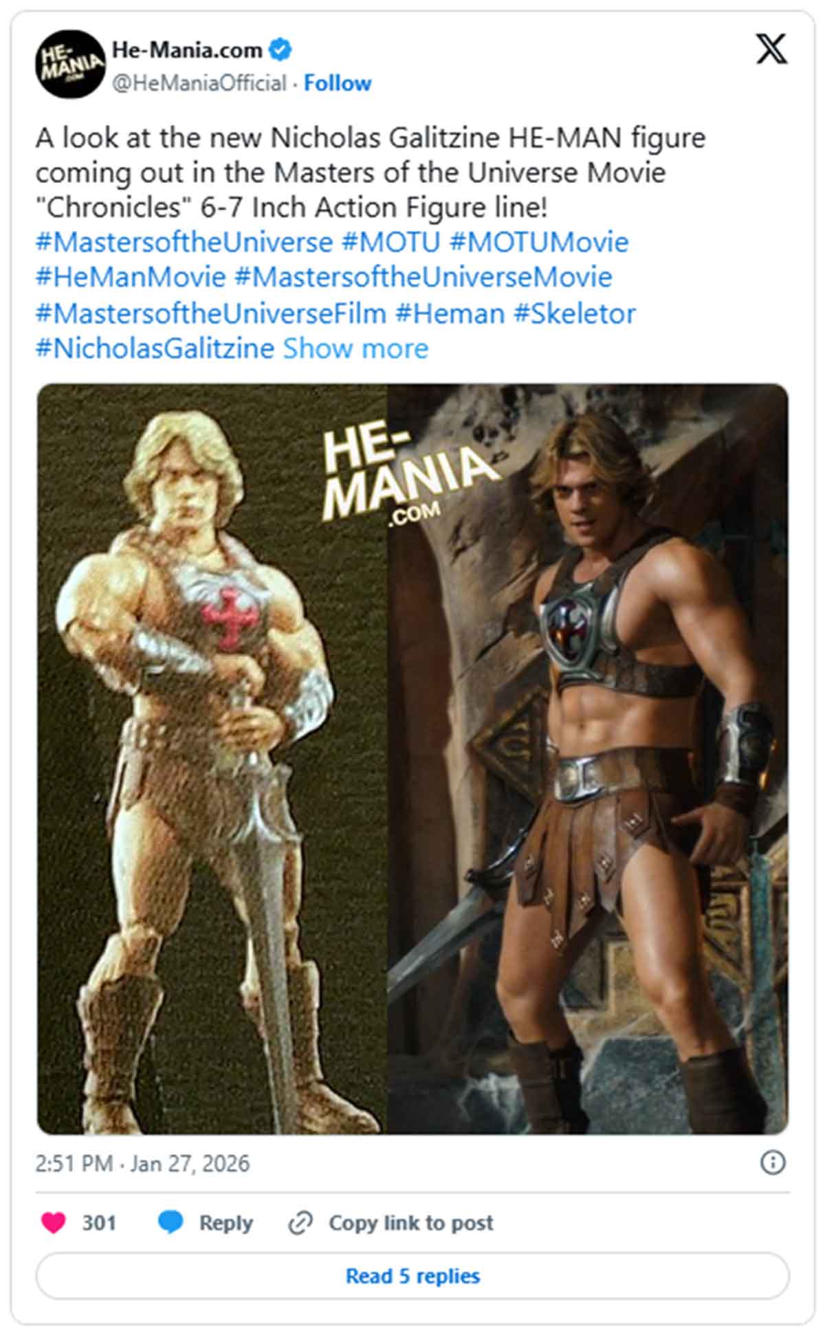 primera imagen de las figuras de acción de masters of the universe (2026)