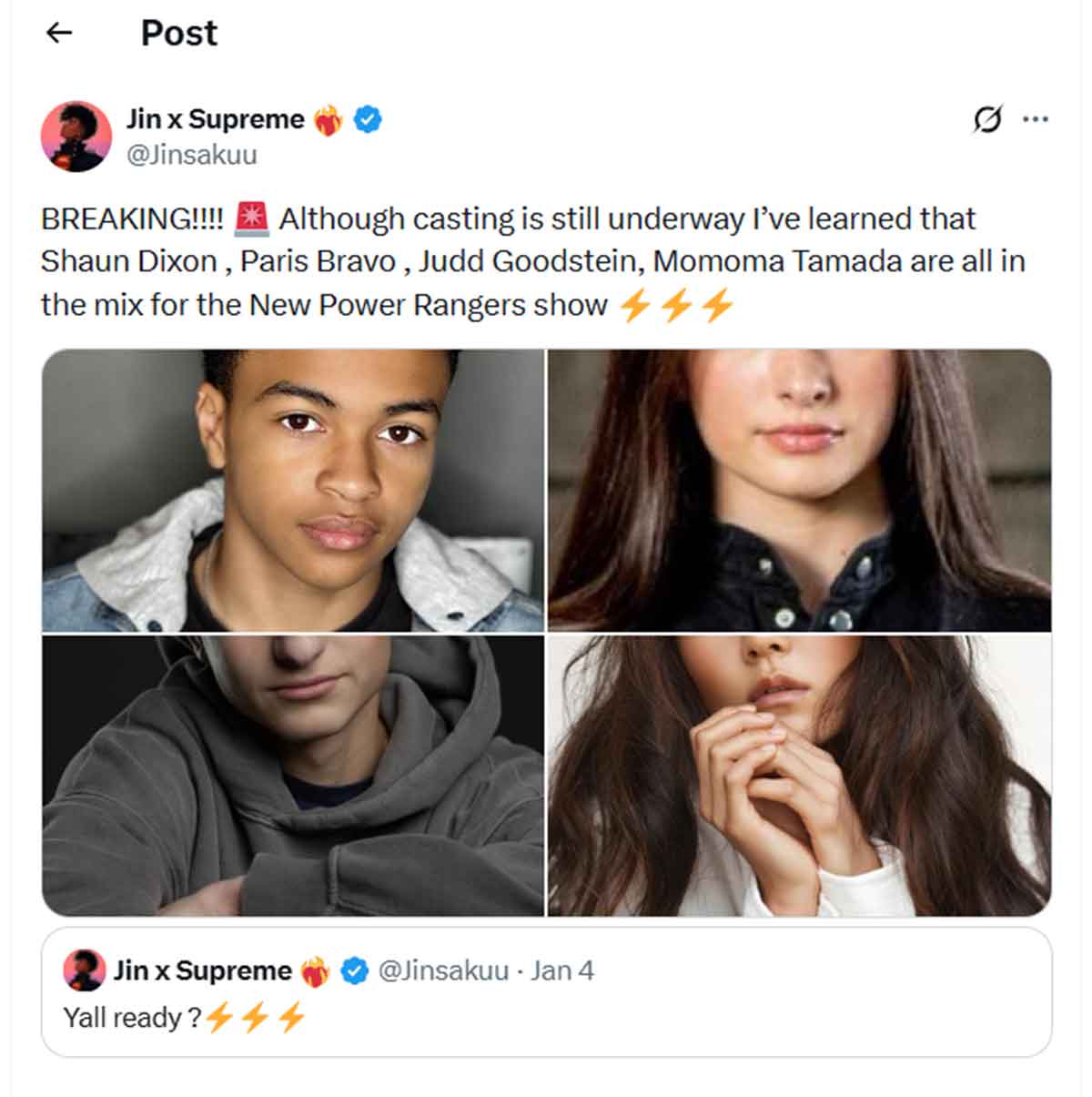 Estos actores suenan con fuerza para liderar el reinicio de Power Rangers reinicio de power rangers