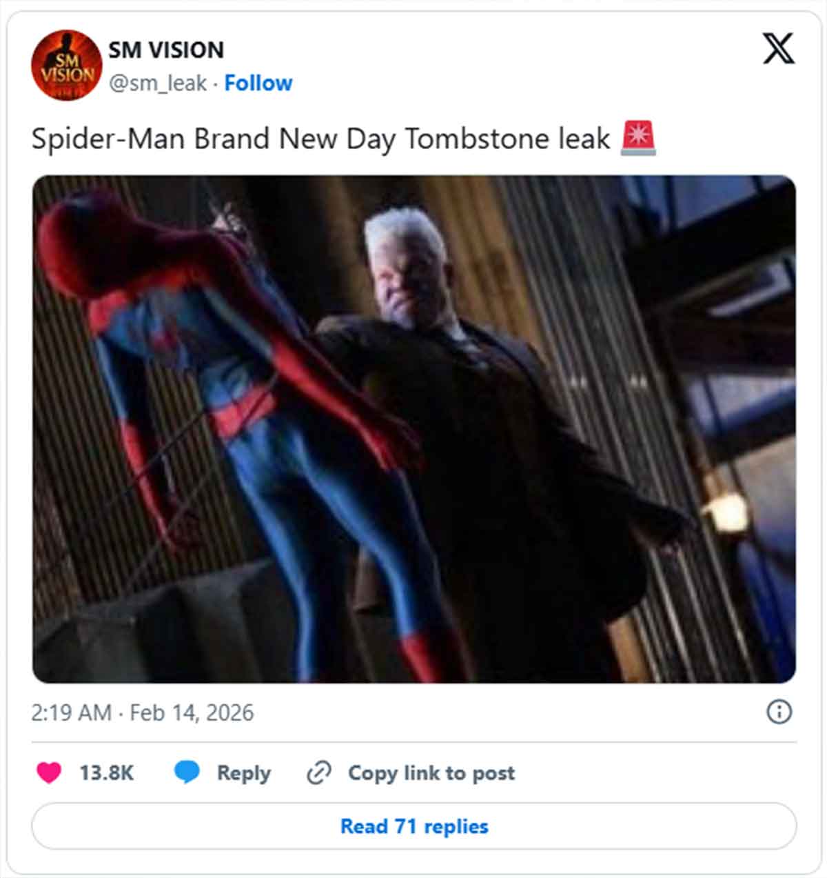 primera imagen de tombstone en spider-man: brand new day