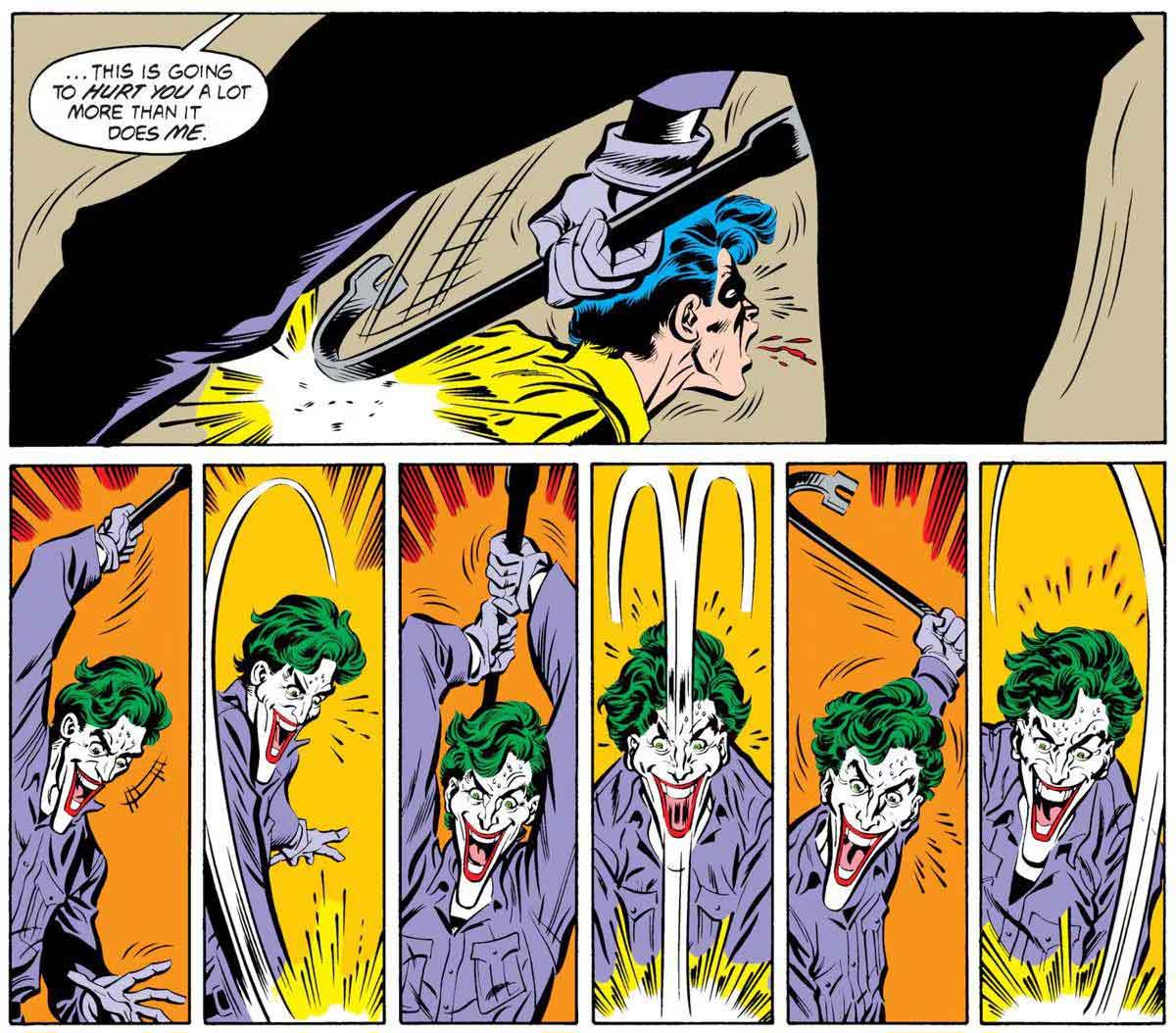 joker golpeando a jason todd