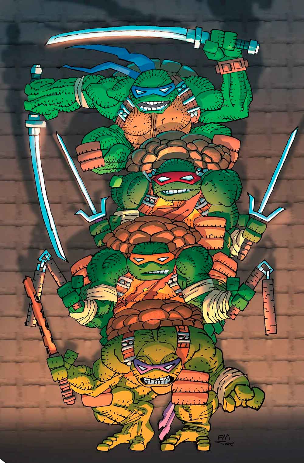 portada de frank miller #300 de tortugas ninja