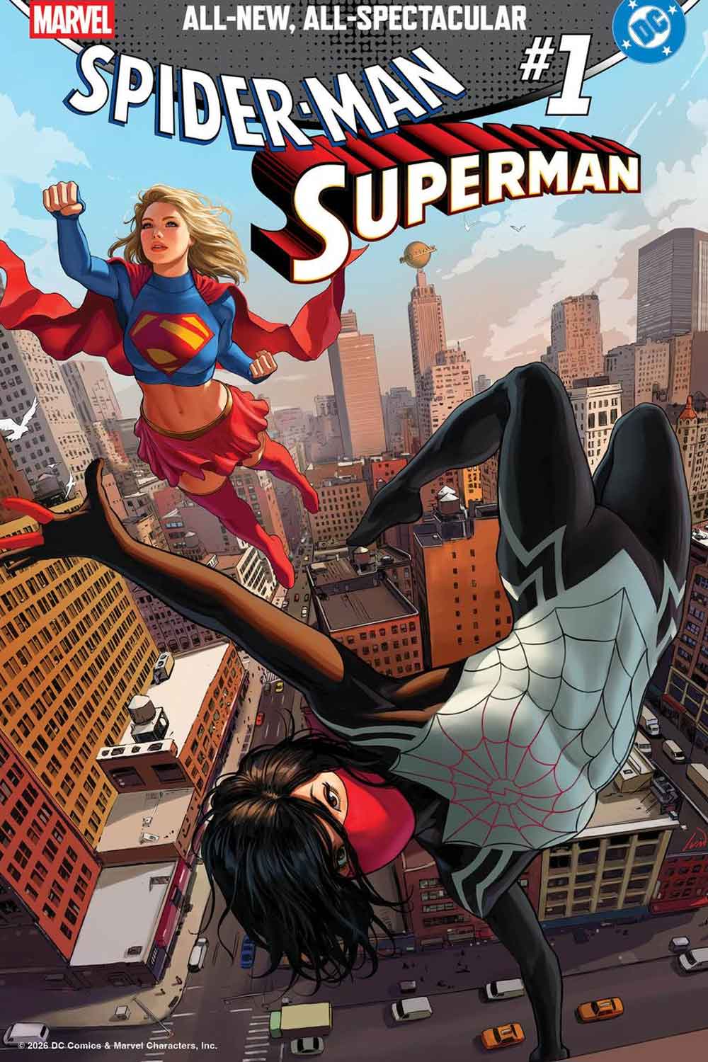 superman/spider-man marvel y dc comics