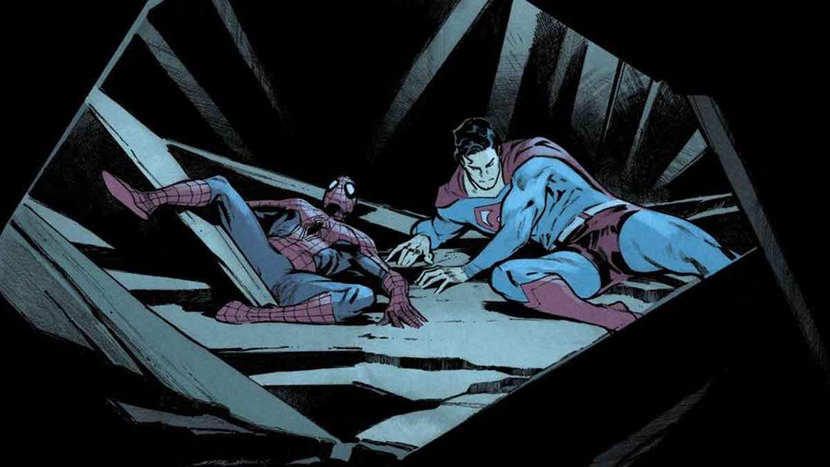superman/spider-man marvel y dc comics