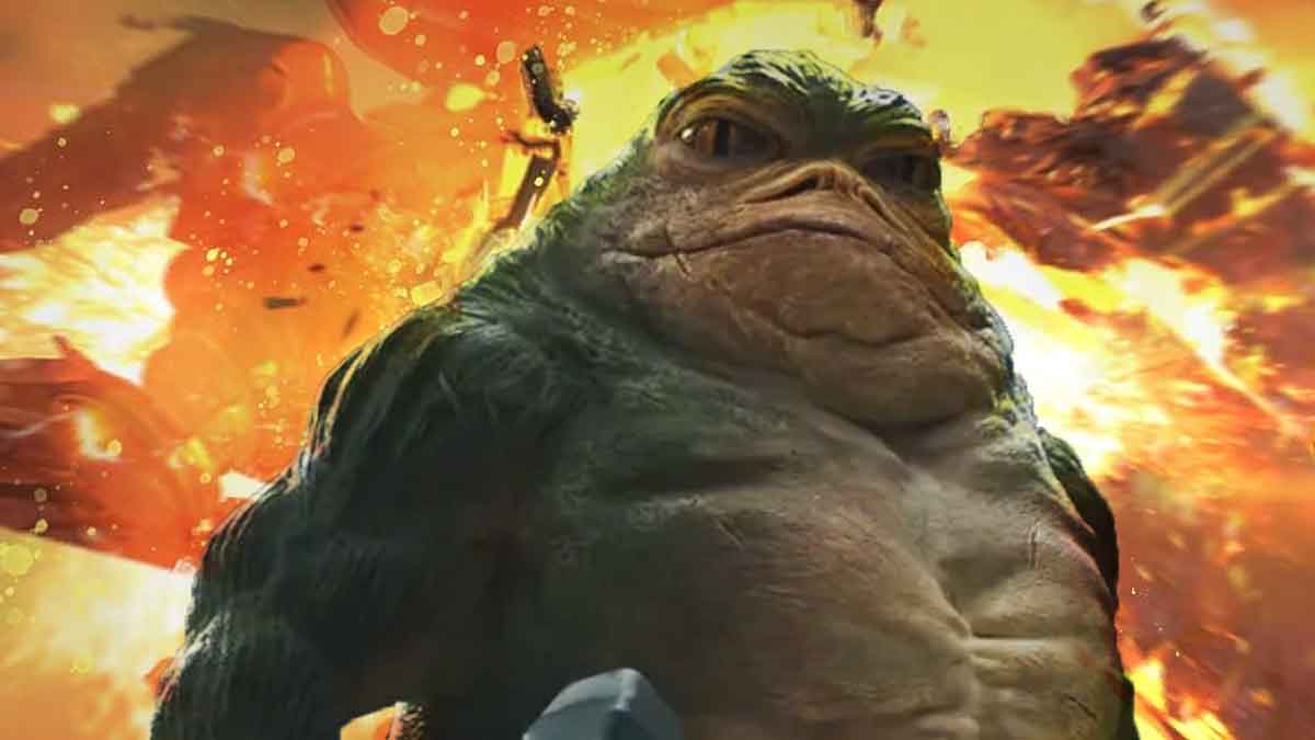 the mandalorian and grogu convierte a rotta el hutt en un gladiador temible