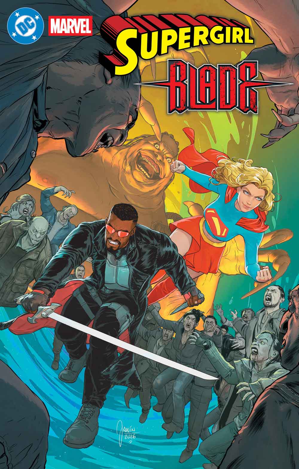 dc y marvel lanzan el crossover supergirl y blade en formato digital y reactivan sus colaboraciones hist&oacute;ricas