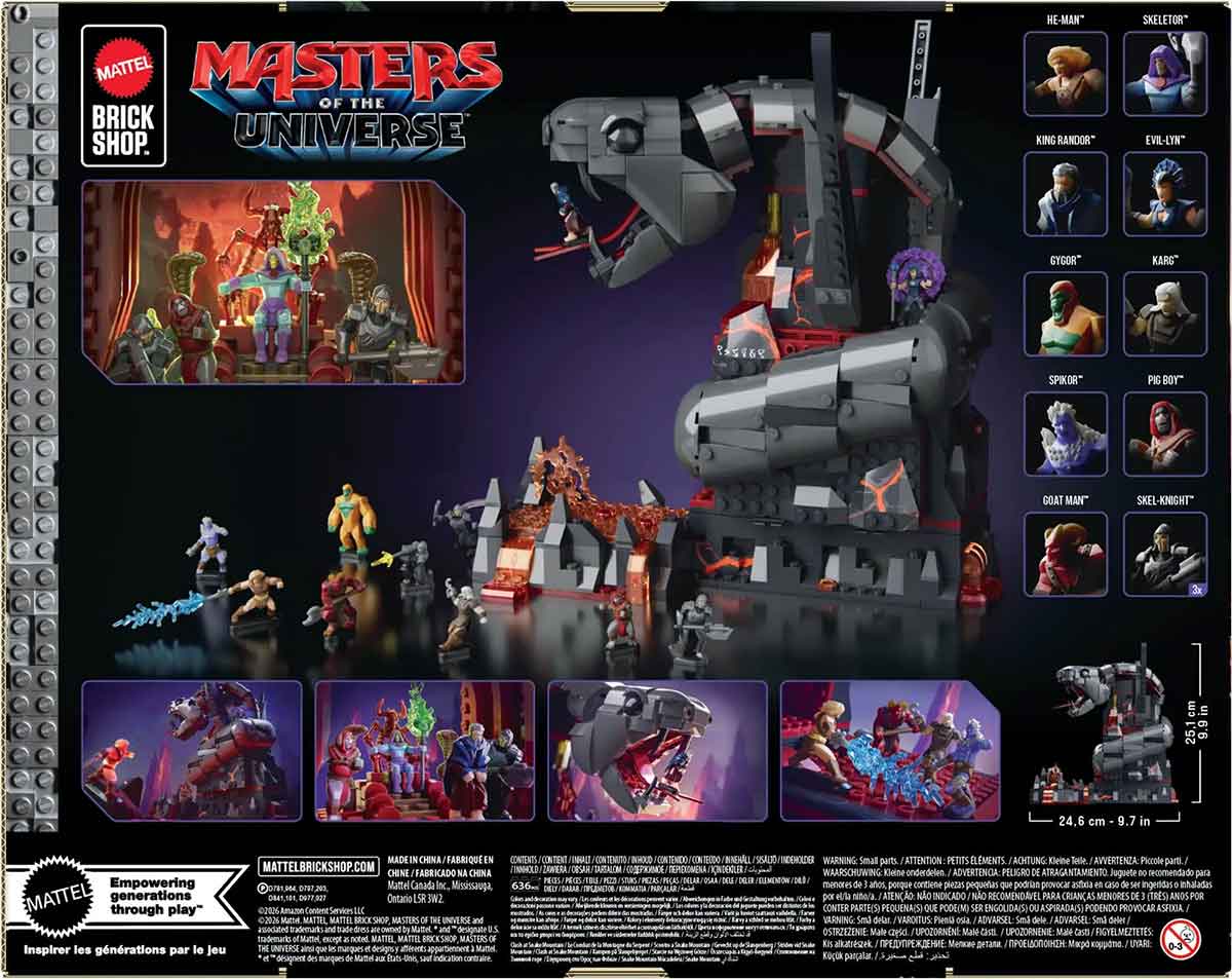 masters of the universe: clash at snake mountain building set